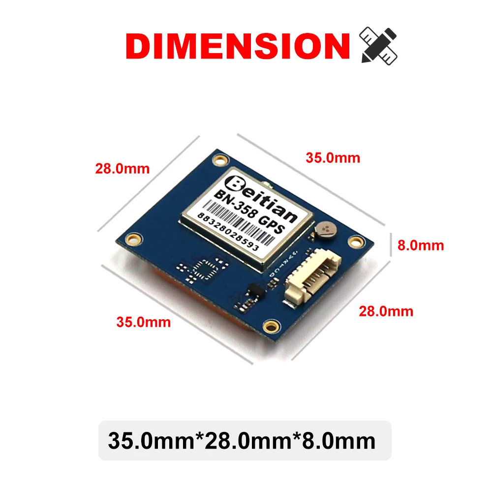BEITIAN 1PPS базовая станция TTL 9600bps 5 0 V NMEA-0183 GPS ГЛОНАСС двойной GNSS модуль BN-358 |