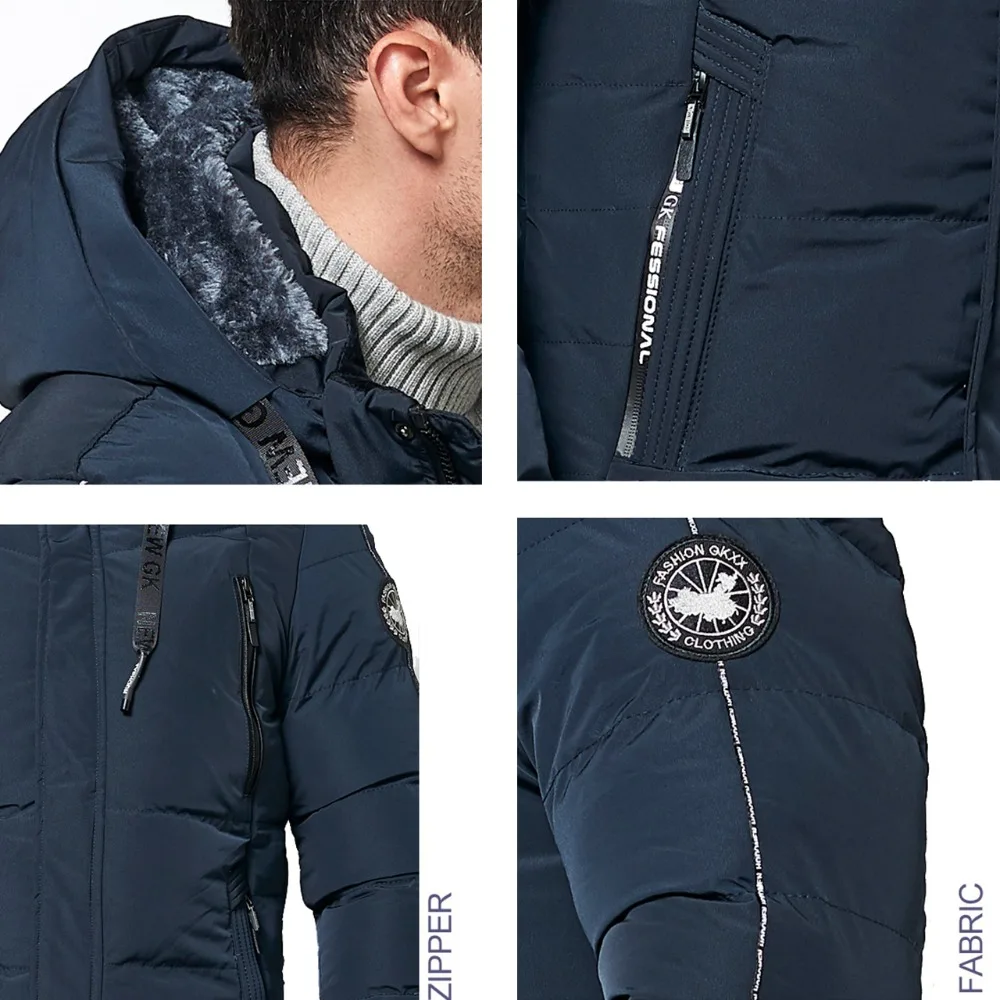 MuLS 5XL Парка мужская 2019 зимняя теплая Толстая хлопковая куртка парки мужские