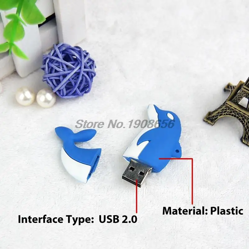 Usb флеш накопитель с изображением дельфина 4 ГБ 8 животное 16 32 флешка USB 2 0 U диск