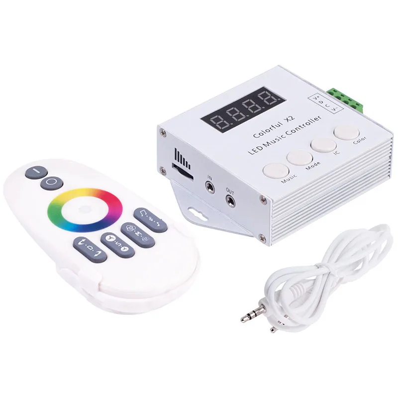 Rf светодиодный rgb музыкальный контроллер DC12 24V цветной 6 клавиш для SPI
