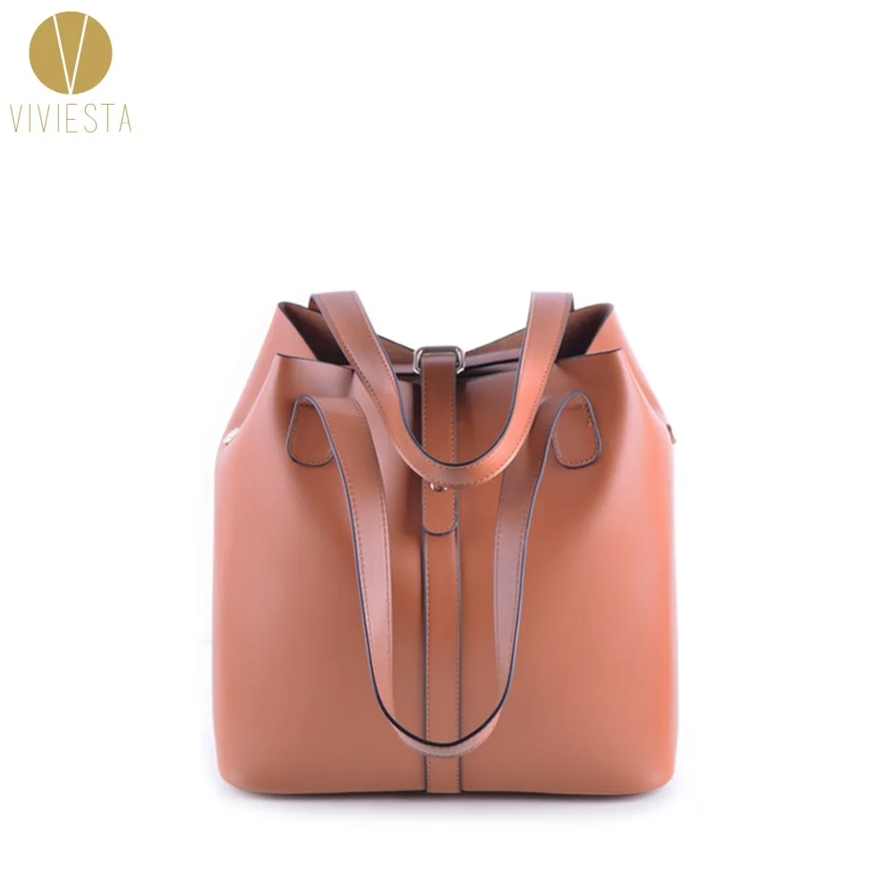 Винтажная очень большая сумка-ведро женская 3-полосная Повседневная