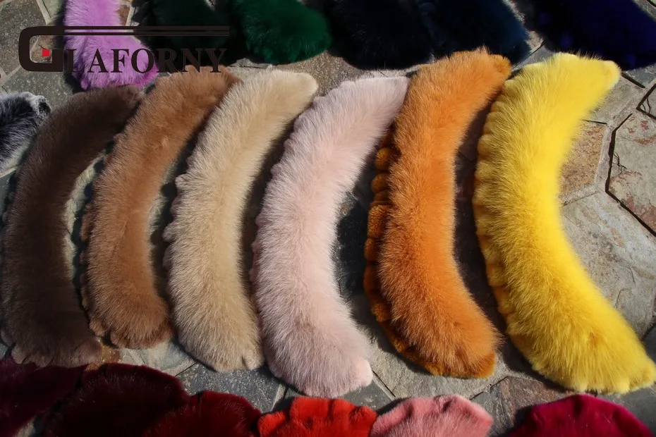 ZDFURS* женский меховой воротник из лисьего меха с круглым вырезом, осенний и зимний меховой шарф-шаль из меха кролика рекс