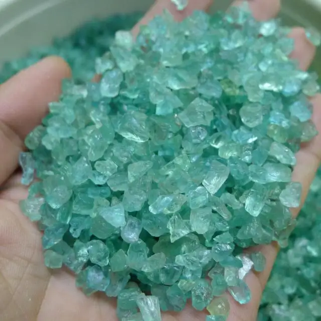 1/4lb синий зеленый Апатит Кристальный Камень Натуральный шероховатый минеральный