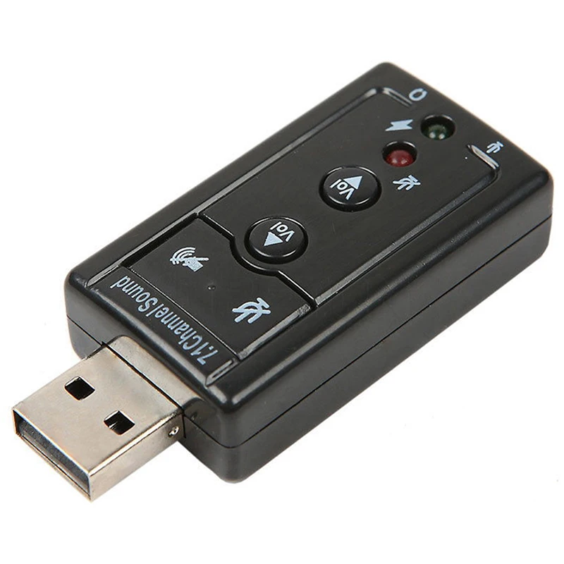 Новинка 1 шт. внешняя 3D Виртуальная звуковая карта Mini USB 2 0 480 Мбит/с 7 каналов