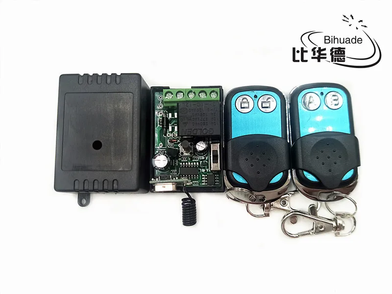 433Mhz Universal Wireless Remote Control Switch DC12V 10A 1CH relay Receiver Module and 2pcs Transmitter Controls | Электроника