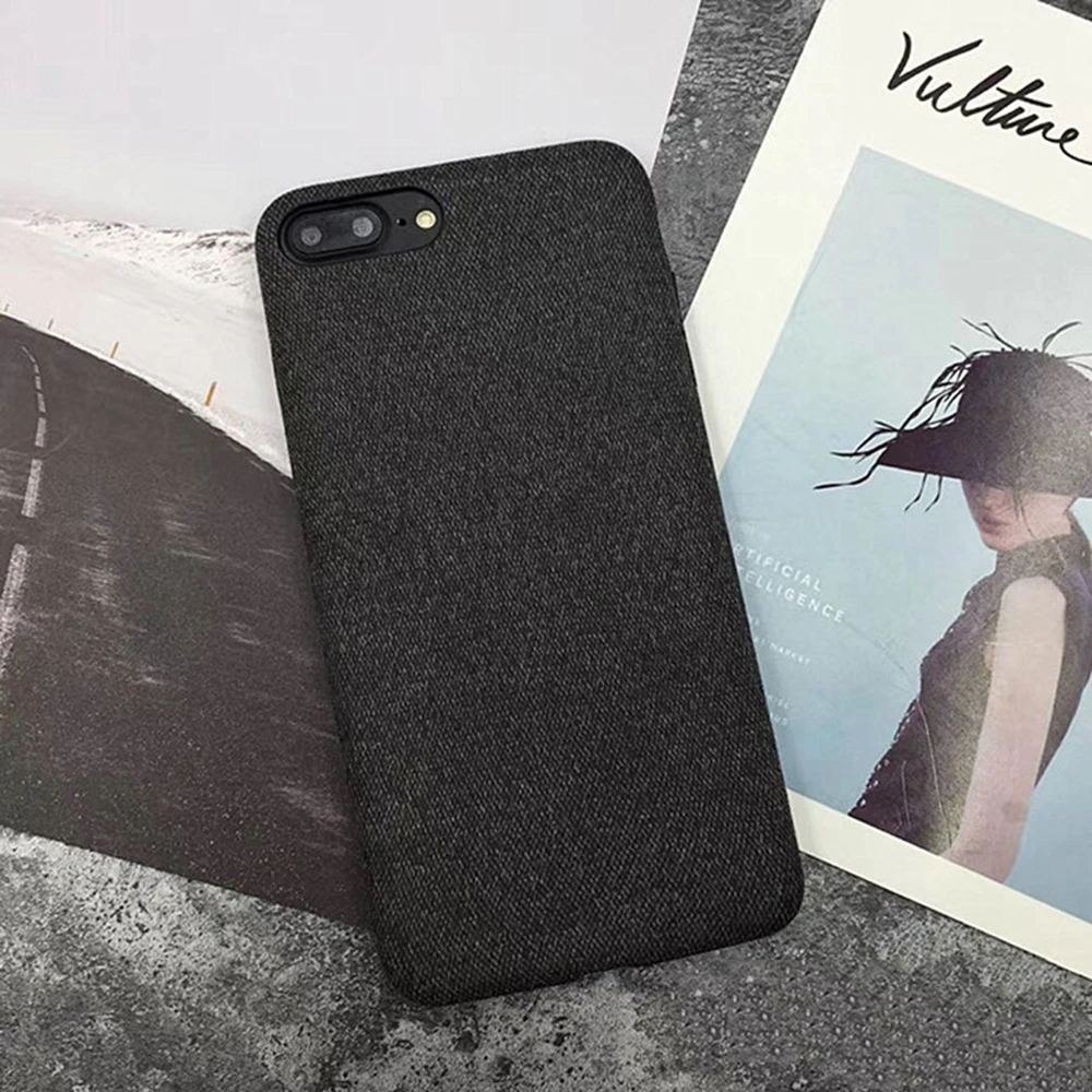 TOMKAS Linen Soft Cloth Case For iPhone X 6 7 8 Cases Luxury Cover Cotton Coque Phone 6S Plus Back | Мобильные телефоны и