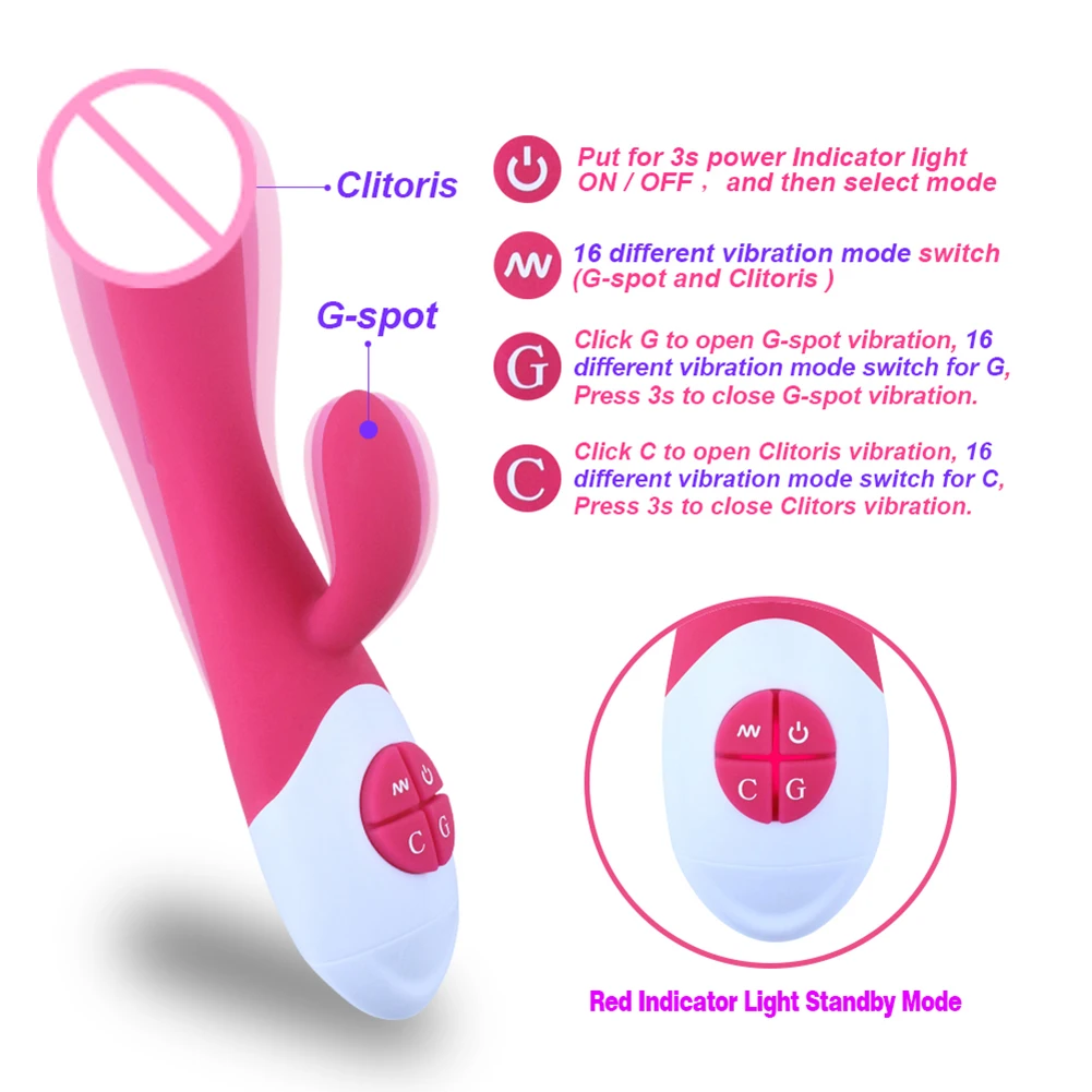 Женский Кролик вибратор фаллоимитатор G spot стимулятор силиконовый массажер