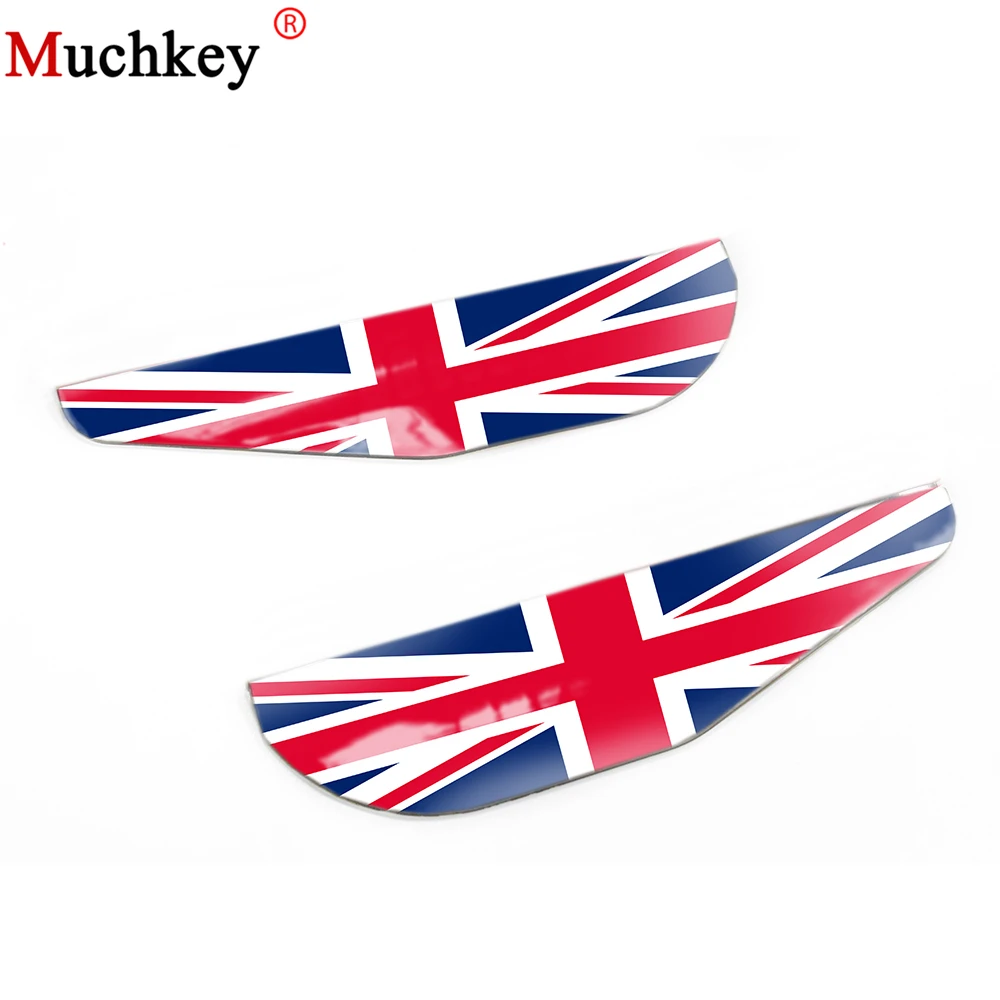 

England Flag 3 Colors Rain Shield Flexible PVC Car Rearview Mirror Rain Shadow Shower Blocker Cover Sun Visor Shade Sticker 2Pcs