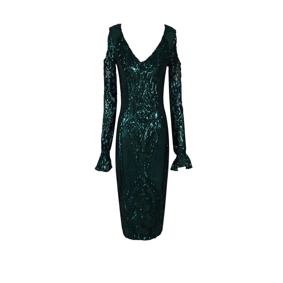 CIEMIILI Весна 2019 пикантные для женщин Мода бинты Длинные рукава Vestido знаменитости