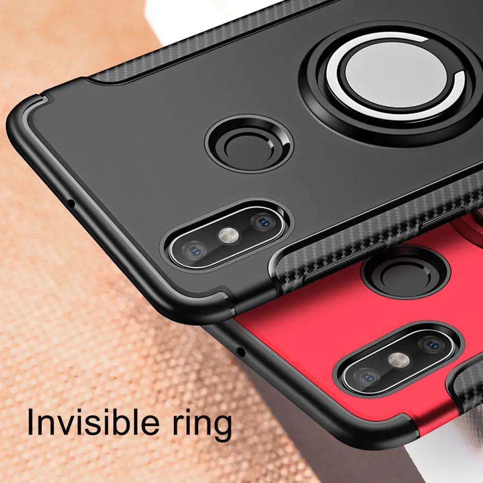 Армированный чехол для Xiomi Xiaomi Mi A1 жесткий с магнитным кольцом армированный A2 Lite 6X