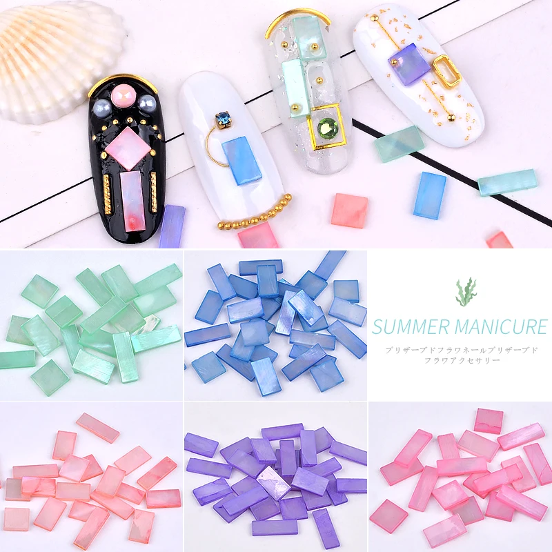 10 шт. разноцветные раздавленные морские хлопья натуральные камни из ракушек