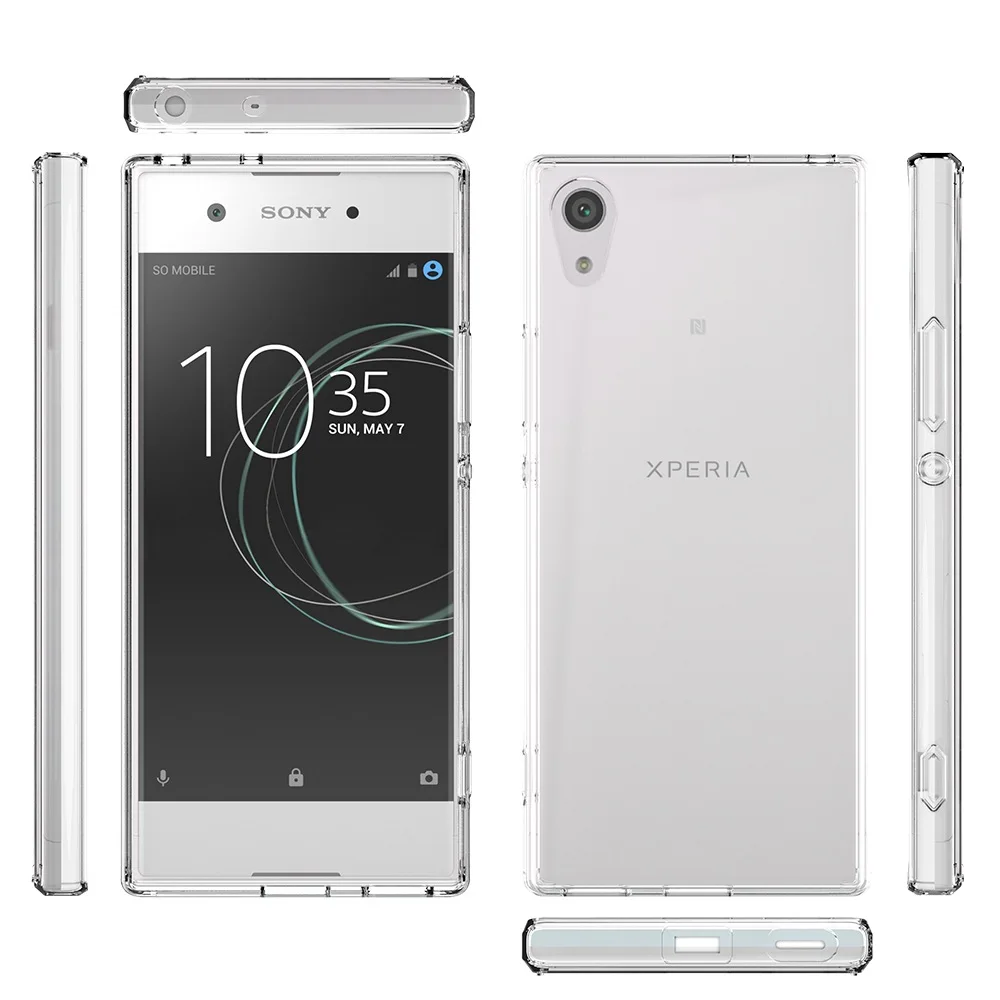 Жесткий чехол для Sony Xperia XA1 Ультра Прозрачный ударопрочный бампер силиконовый