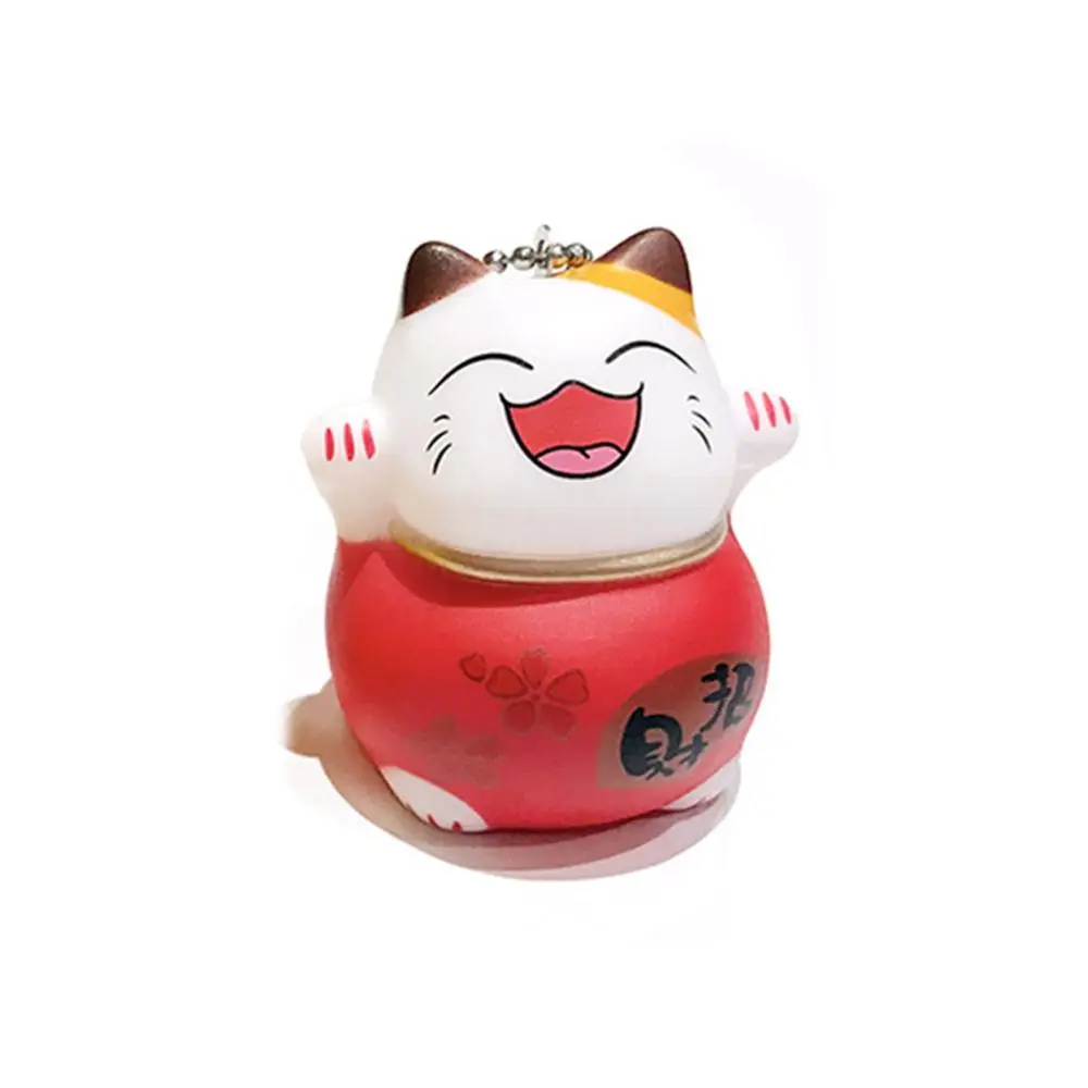 Peaceful Lucky Cat мультяшная кукольная цепочка автомобильный брелок со стразами кулон с