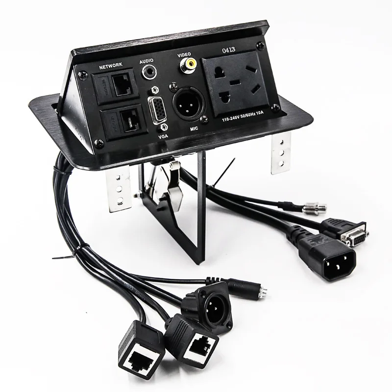 LB-0413 multimedia pneumatic desktop socket multi-function welding-free line box microphone | Обустройство дома