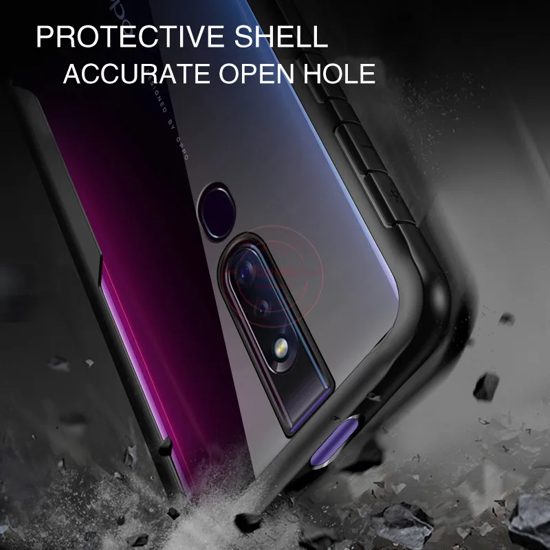 Чехол для телефона Rzants для OPPO F11 Pro, прозрачный жесткий чехол для ПК+ мягкий край, противоударный тонкий чехол для OPPO F11 Pro