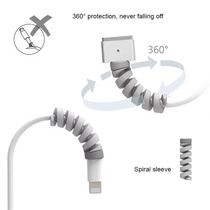 4 шт. устройства для сматывания кабеля Biter Защитная крышка USB зарядное устройство Держатель для кабеля шнур аксессуары GDeals