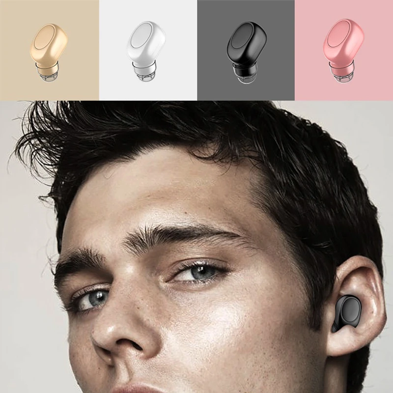 Мини Bluetooth спортивные наушники беспроводные с USB магнитной зарядкой в ухо