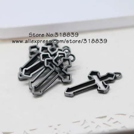 Подвеска в виде религиозного Креста из металлического сплава три цвета 30 шт./лот