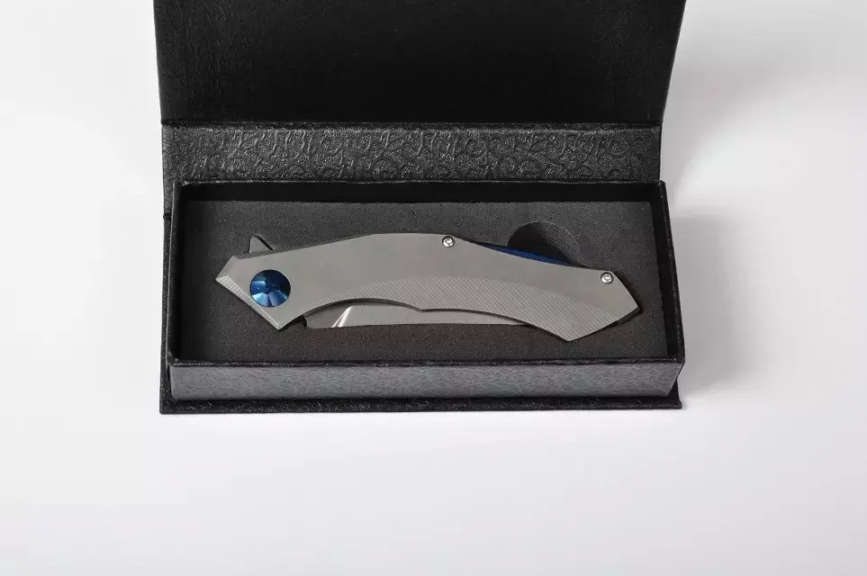 Одежда высшего качества карман Ножи D2 лезвие складной TC4 Титан ручка Открытый