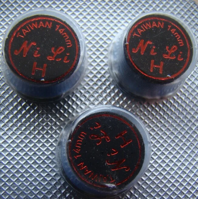 3Pcs/Lot 14mm Brown H Pool Cue Billiard Tips Free Shipping | Спорт и развлечения