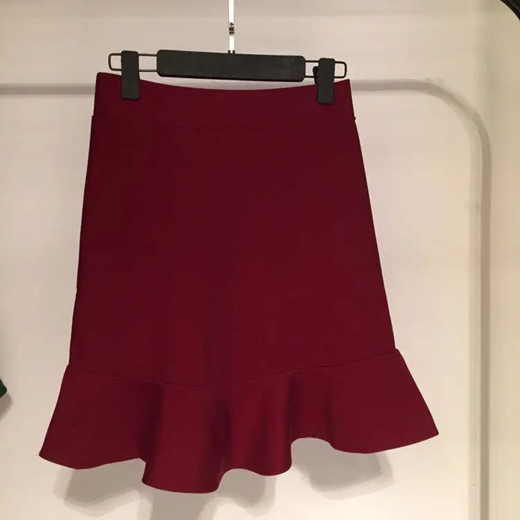 

Women Summer Style Plus Size Ruffles Skirt Bodycon High Waist Peplum Pencil Skirt Ladies Vintage Retro Fashion Mini Skirts Saias