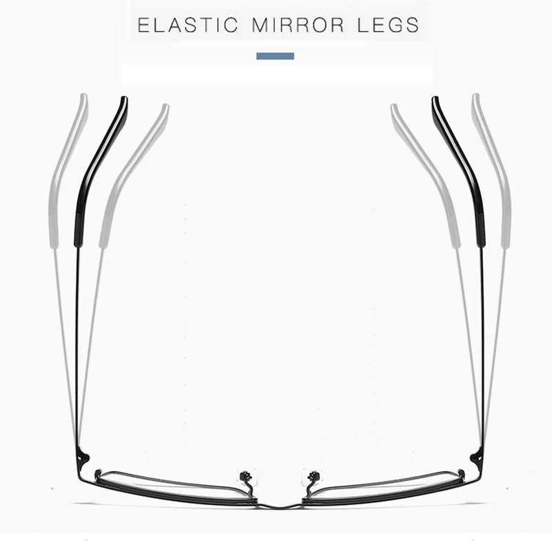 Очки для коррекции миопии мужчин в металлической квадратной оправе с высокими