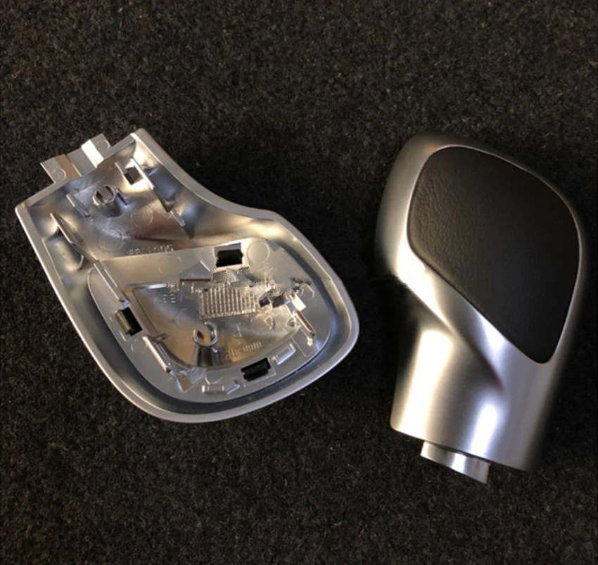 Хромированная матовая с кожаной ручкой переключения передач боковая крышка DSG