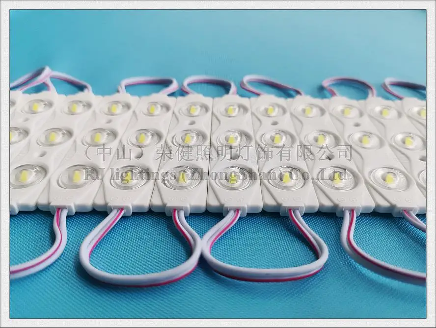 Впрыска светодиодный модуль с объективом SMD 2835 DC12V 3 светодиодный 1,5 Вт 150lm IP65 82 мм* 18 мм алюминиевая печатная плата CE ROHS Заводская цена высокая яркость