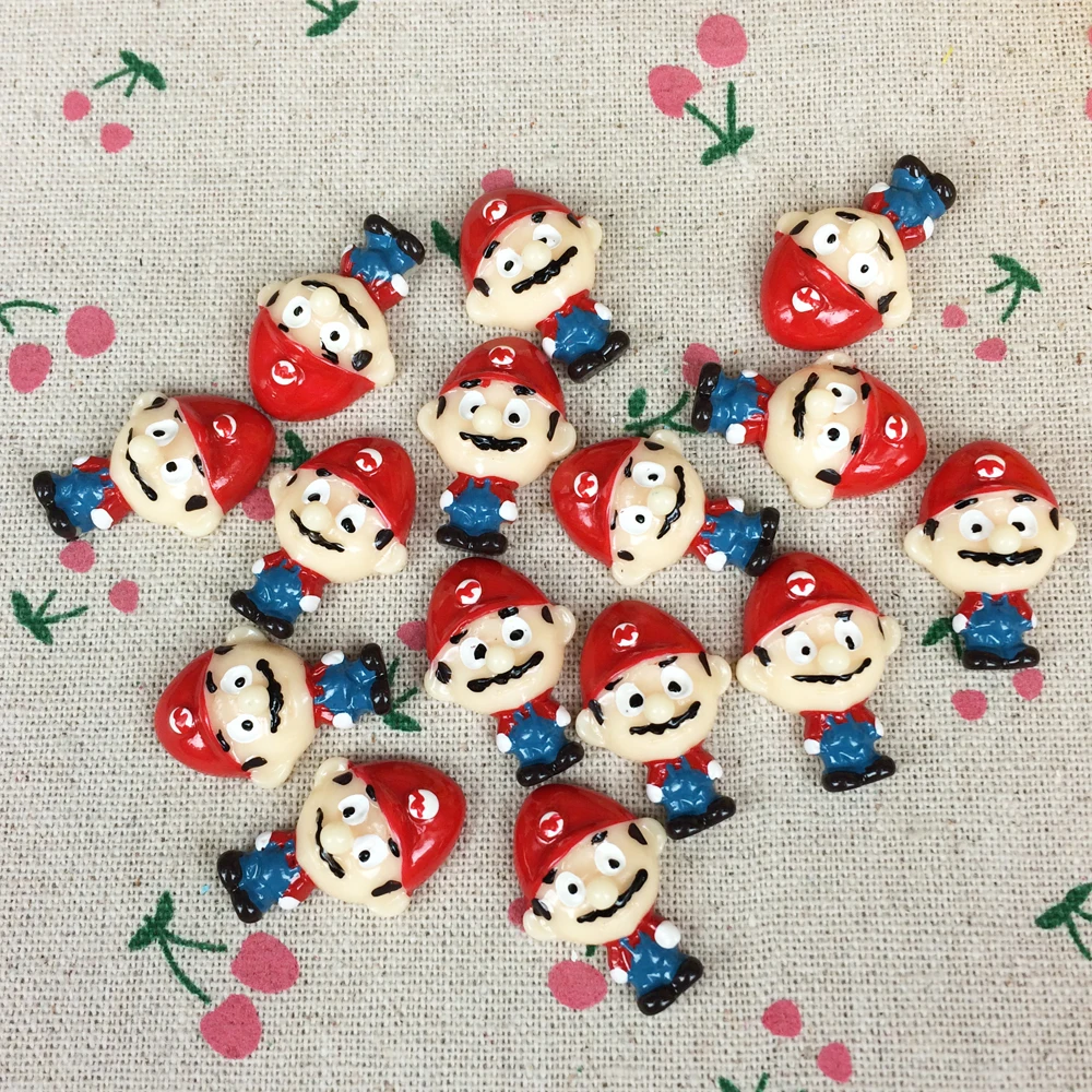 Набор из 10 предметов с плоской задней поверхностью смолы кабошон мультяшный