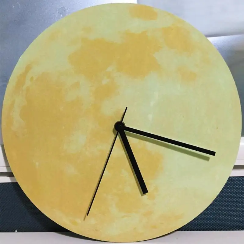 Водонепроницаемый ПВХ настенные часы современный дизайн светящиеся Луна Guess