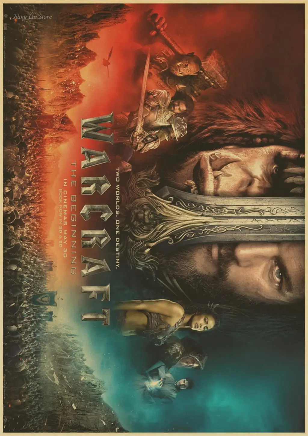 WORLD OF WOW, крафт-бумага, Warcraft, фильм, античный плакат, Настенная бумага, художественные винтажные Плакаты для украшения дома, Классические наклейки