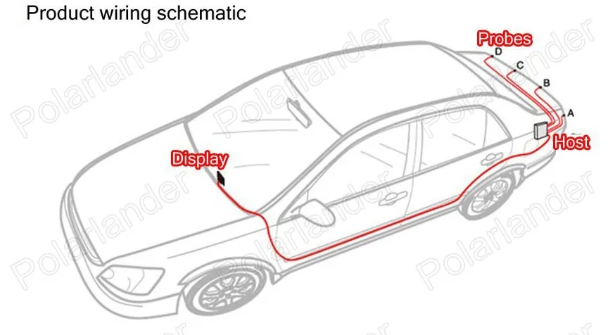 Датчик парковки автомобиля радар детектор с 4 датчиками 22 мм 3 цвета|parking sensor
