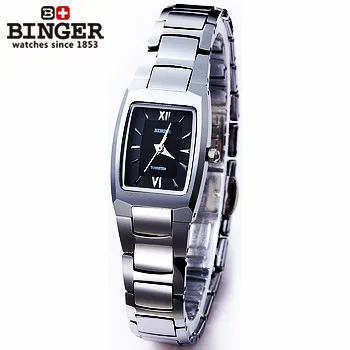 2017 новых Binger бренд стали вольфрама Коммерческий часы дамы ультра тонкий винтаж