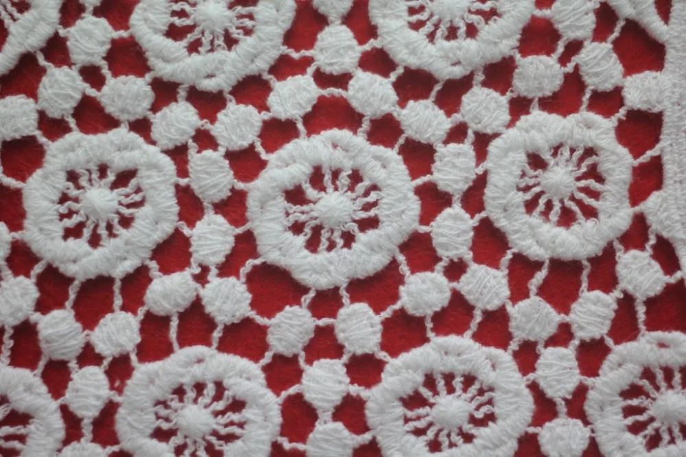 

White Embroidery Cotton Long Sew DIY Accessories Craft Collar Applique Patches Neckline Venise Lace Fabric