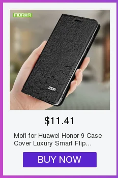 Чехол Mofi для huawei Honor 9, роскошный умный флип-чехол, кожаный чехол s, 5,15 дюймов, черный, синий цвет, металлическая панель, Fundas 360, защита Honor9