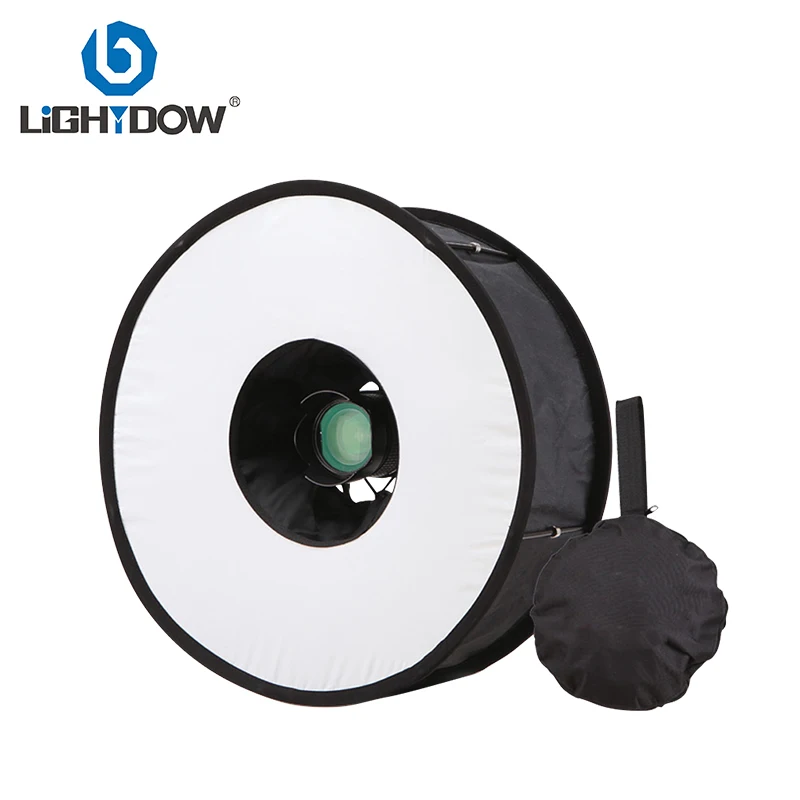Купи Lightdow 45cm Foldable Ring Speedlite Flash Diffuser Macro Shoot Round Softbox for Canon Nikon Sony Pentax Godox Speedlight за 788 рублей в магазине AliExpress