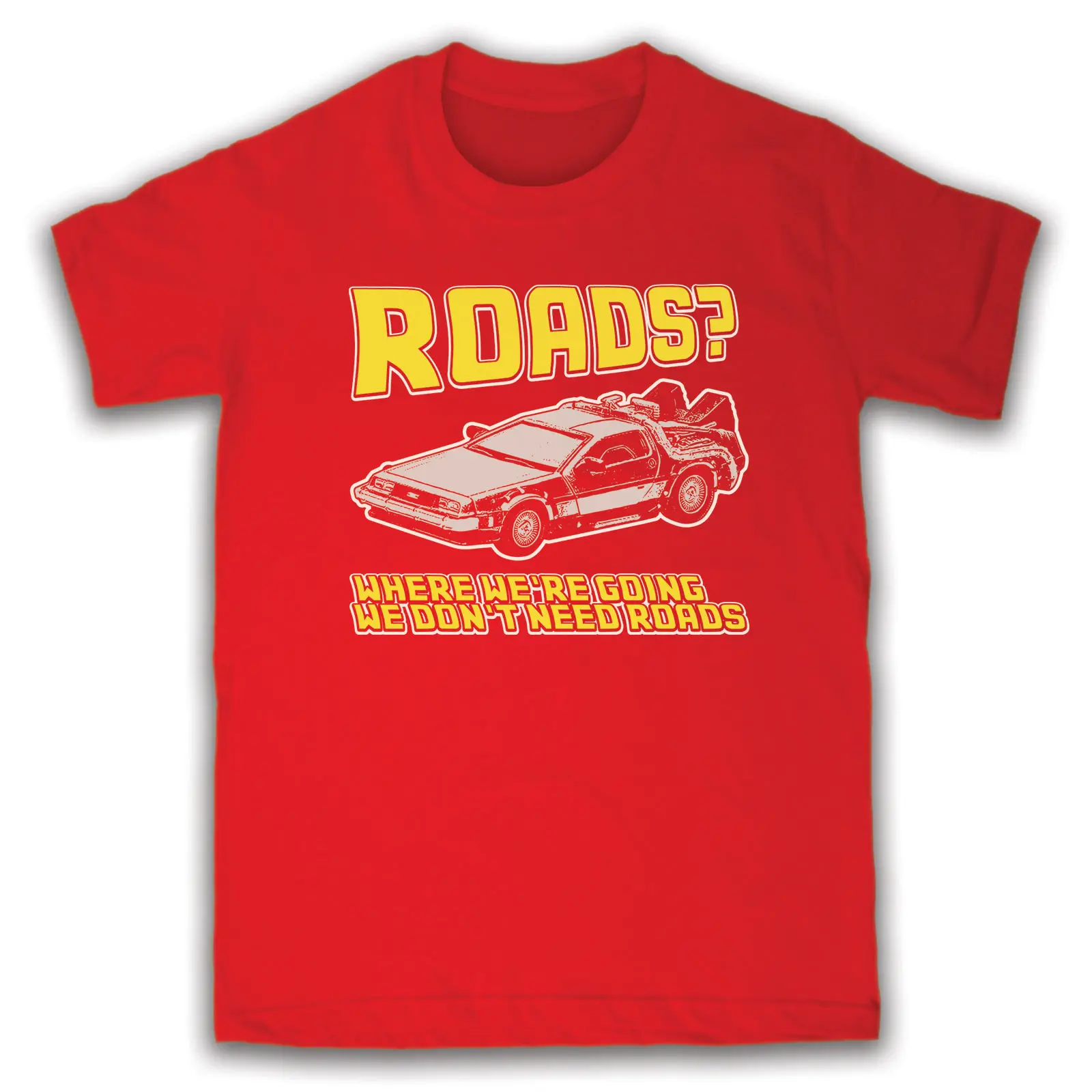 Футболка с надписью BACK TO THE FUTURE DELOREAN ROADS новые футболки для мальчиков и девочек