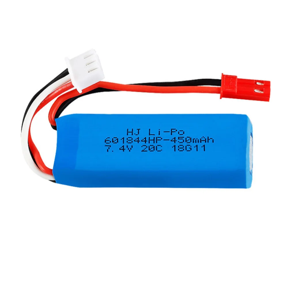 7,4 V 450mAh Lipo батарея 2S для WLtoys K969 K989 K999 P929 P939 RC Car 7,4 V 450 mah 601844 20C батарея 5 шт/4 шт/3 шт/2 шт./лот