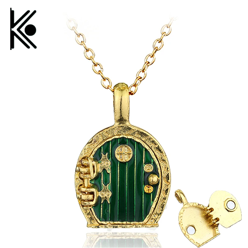Lord Of Collar Women Jewelry Fairy Door Pendant Necklace Magic Fantasy Lord Of The Locket Shire Enamel Necklace