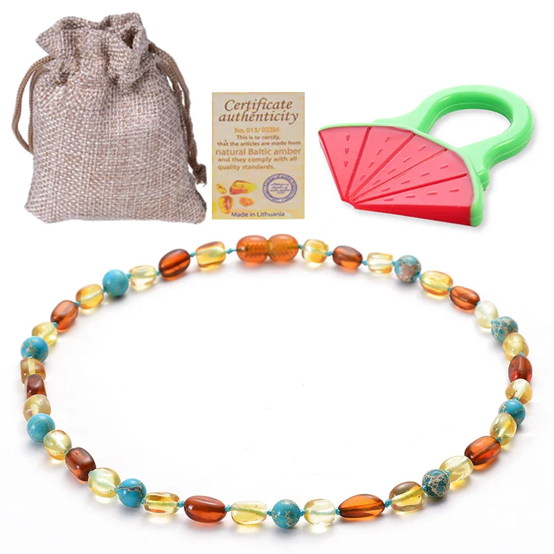 100% натуральное ожерелье-прорезыватель для детей овальное Балтийское ювелирное