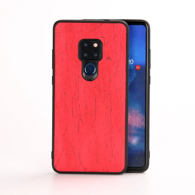 Чехол для телефона huawei mate 9 10 20 lite P10 P20 lite Pro Чехол с текстурой древесины мягкий чехол для huawei Honor 8 8X9 10 Nova 3i Capa - Цвет: Red