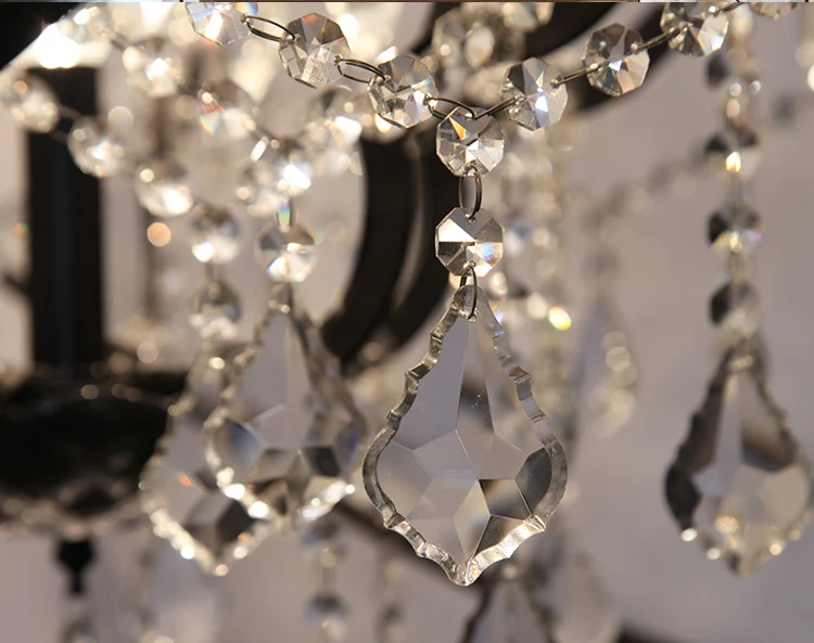 Винтажная американская сельская люстра в стиле лофт круглая Хрустальная