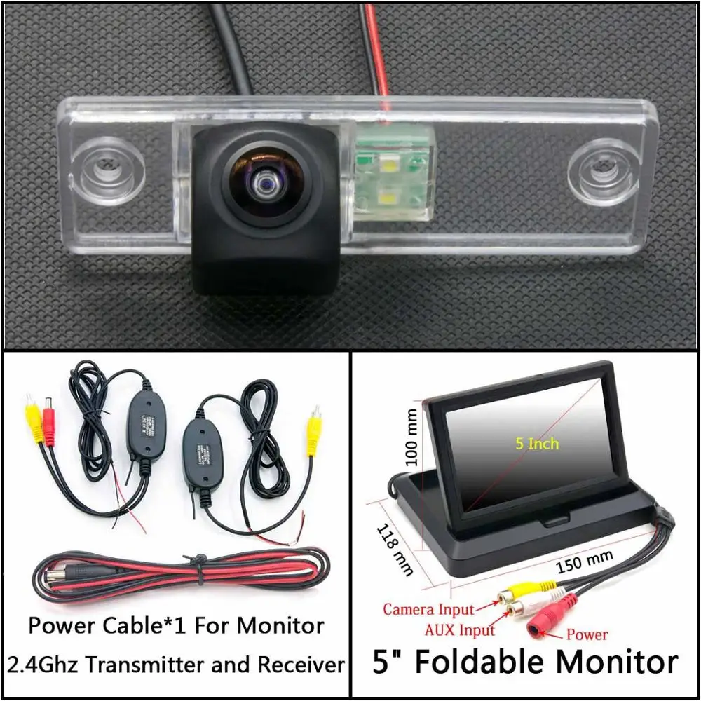 C Wireless 5 inch F 175 градусов HD резервная копия камеры заднего вида Камера для Защитные чехлы для сидений, сшитые специально для toyota corolla verso Spacio E121 4runner Previa Estima Tarago секвойи платины - Название цвета: C Wireless 5 inch F