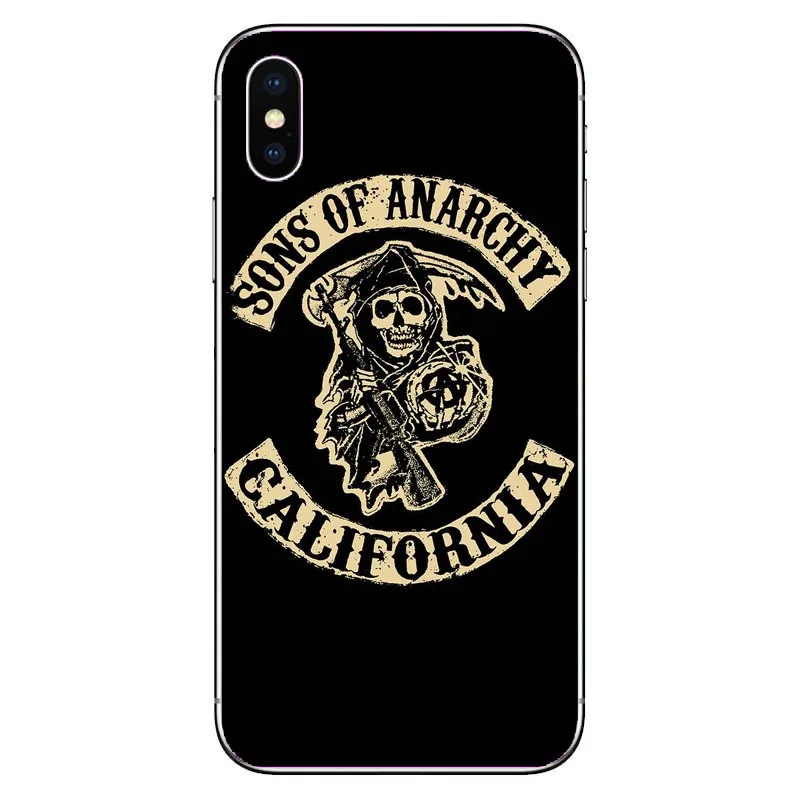 Мягкий ТПУ чехол для телефона с американским ТВ сынами анарчи для iPhone 45 SE 6 Plus 7 7plus 8 Plus X XS XSMAX XR fundas coque capa