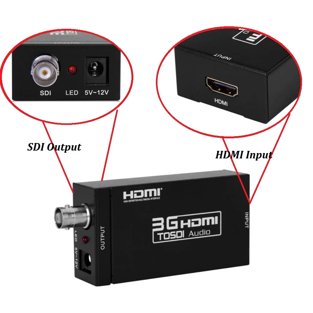 Новый мини HDMI SDI конвертер 3G Full HD 1080P в адаптер видео с адаптером питания для