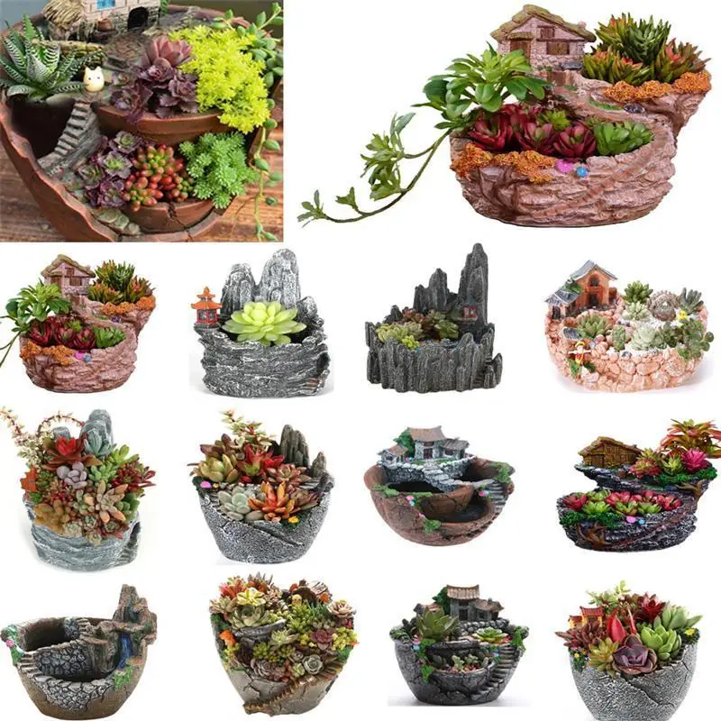 BESTOYARD современный Сказочный Сад DIY бонсай миниатюрный полимерный горшок горшки дача сладкий дом цветочный горшок для суккулентных растений