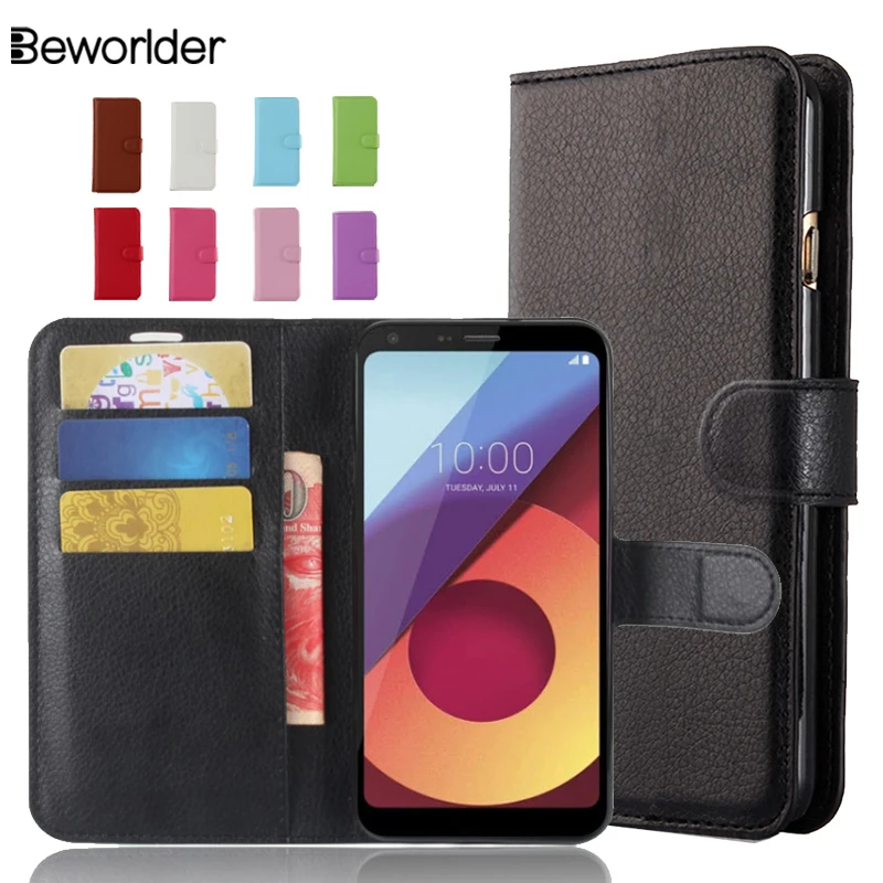 Чехол beworld для LG Q6 кошелек из искусственной кожи чехол телефона с рисунком личи