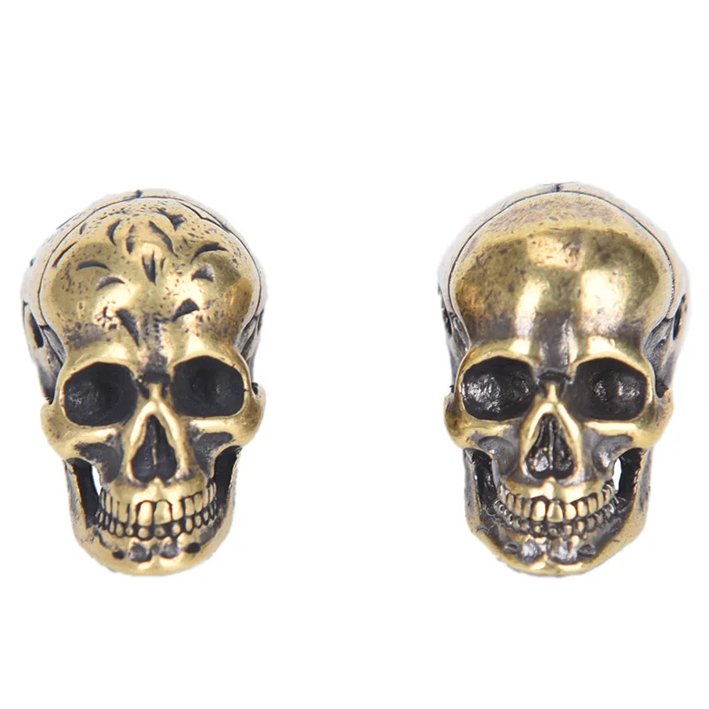 Латунь череп нож бусины зонтик веревка бисера Открытый Винтаж Череп