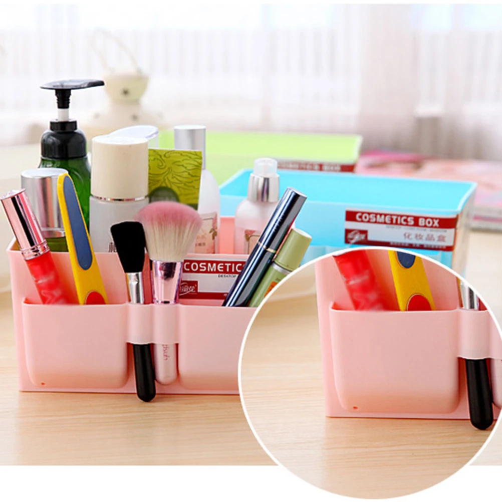 Multi-Divider Plastic Cosmetic Desk Orgainzer Caculator Remote Controller Holder Desktop Stationery Storage Box Container | Дом и сад