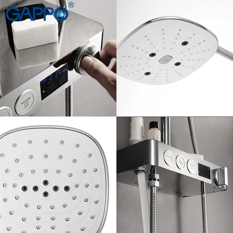 GAPPO термостатическая Душевая система кран для ванной термостатный смеситель